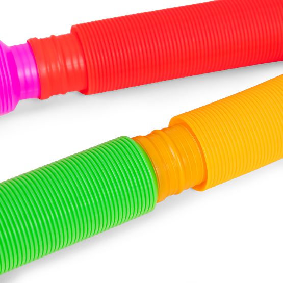 Bunte sensorische Pop-Röhren für Kinder, Antistress-Röhren zum Verbinden, 60 Stück