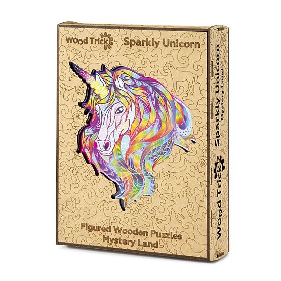 Buntes Holzpuzzle - Einhorn