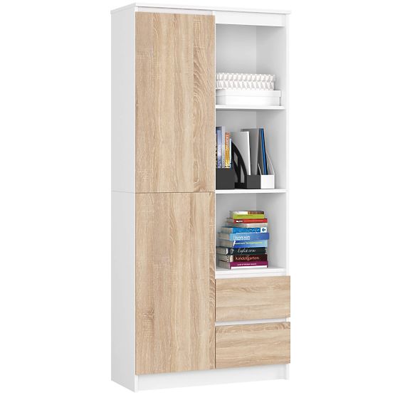 BÜROREGAL R 80 cm CLP R11 PK WEISS / SONOMA