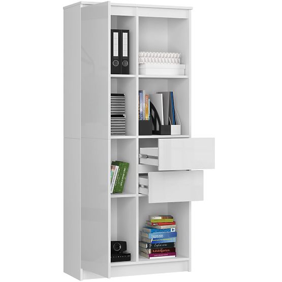 BÜROREGAL R 80 cm CLP R15 PK WEISS / WEISS GLANZ