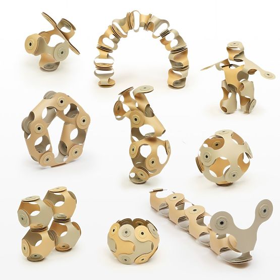 Clixo Designer Pack magnetisches Bauset Clixo, Beige