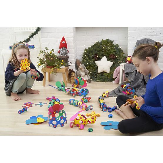 Clixo flexibles Magnetset, 42 Stück – Regenbogen