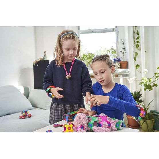 Clixo flexibles Magnetset, 42 Stück – Regenbogen