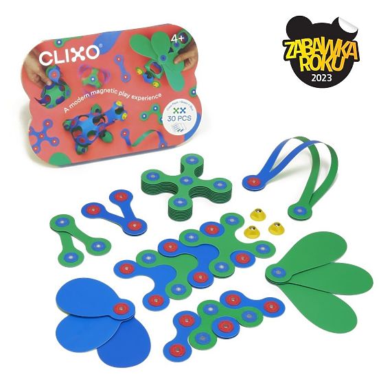 Clixo Magnetische Bausteine Crew Pack, Grün-Blau