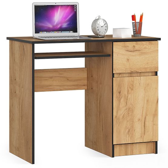 Computertisch 90 cm Piksel rechts - PK Eiche Craft