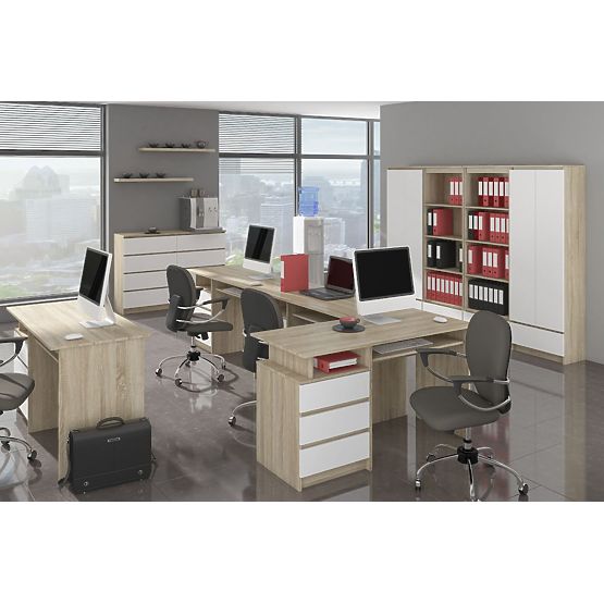 COMPUTERTISCH A-6 90 cm LINKS PK SONOMA / WEISS