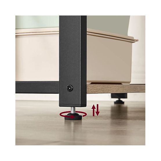 Computertisch mit Regal und verstellbaren Füßen in Sonoma-Eiche