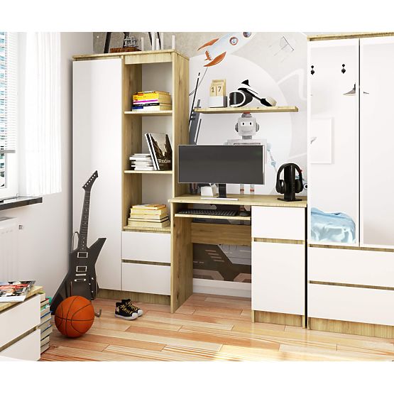 COMPUTERTISCH PIKSEL PK ARTISAN / WEISS - RECHTS