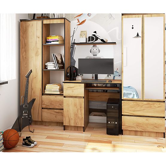 COMPUTERTISCH PIKSEL PK EICHE CRAFT - LINKS