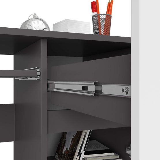 COMPUTERTISCH PIKSEL PK GRAU / WEIß - RECHTS