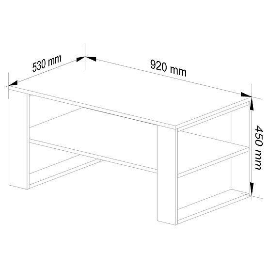 COUCHTISCH ALEX EICHE CRAFT / SCHWARZ
