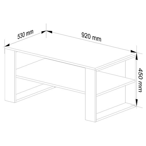 COUCHTISCH ALEX EICHE SONOMA / SCHWARZ