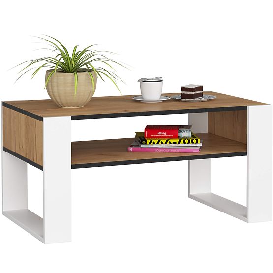 COUCHTISCH DOMI EICHE CRAFT / WEISS