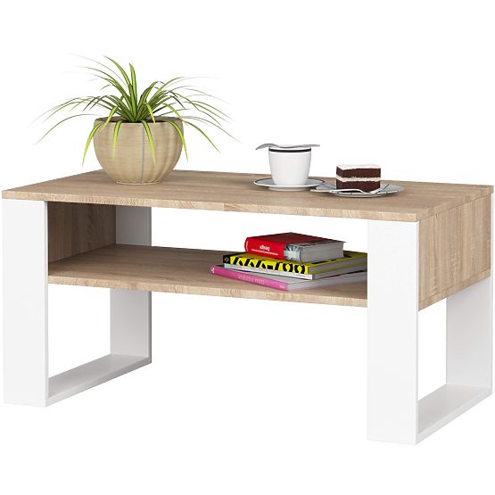 COUCHTISCH DOMI EICHE SONOMA / WEISS