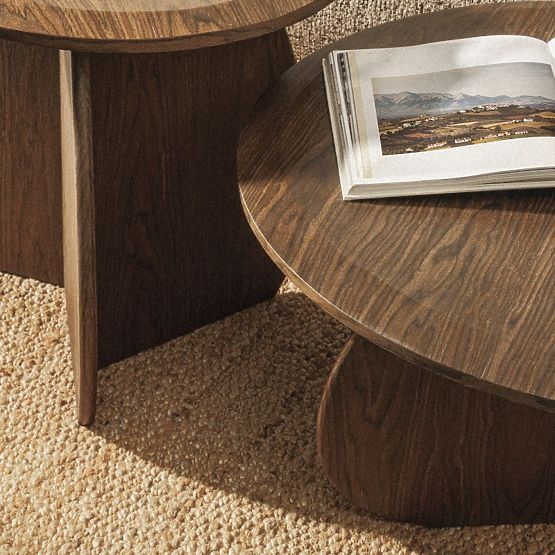 Couchtisch Noku 80 cm, dunkle Walnuss