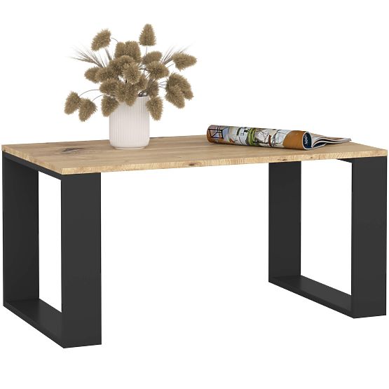 COUCHTISCH NOX EICHE ARTISAN / SCHWARZ