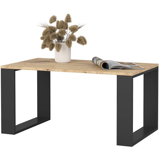 COUCHTISCH NOX EICHE ARTISAN / SCHWARZ