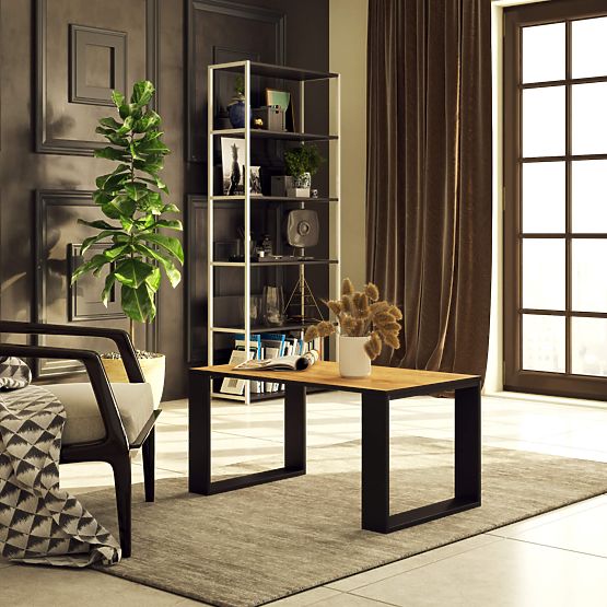 COUCHTISCH NOX EICHE CRAFT / SCHWARZ