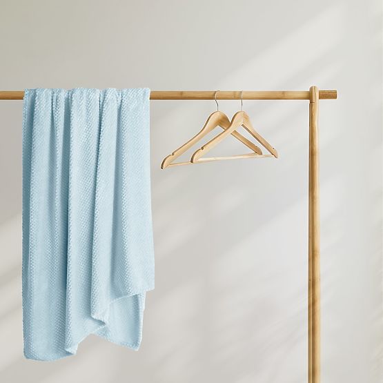 Decke HENRY blaue Farbe mit Jacquard-Prägung moderner Stil 170x210