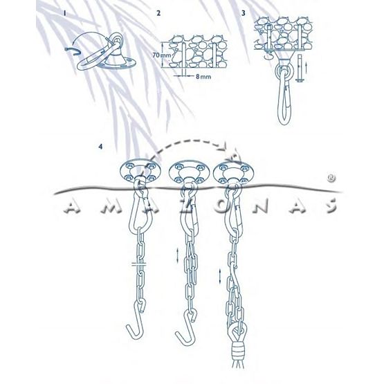 Deckenhaken zur Montage von Hängesesseln