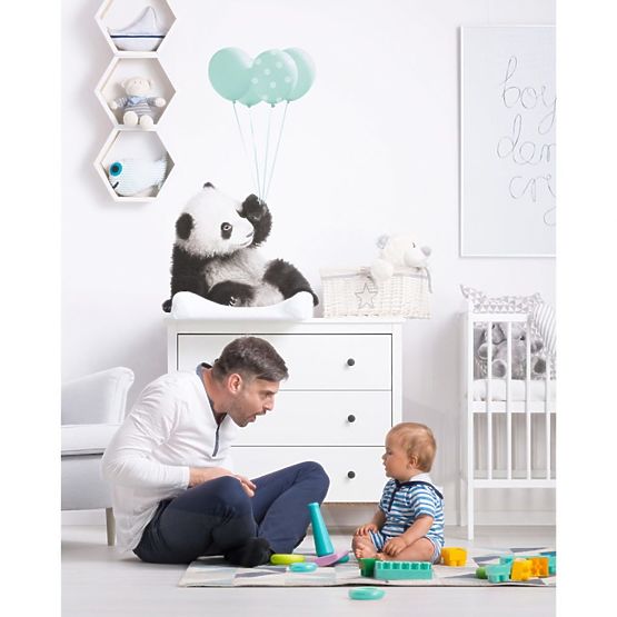 Dekoration  Wand DEKORNIK - panda mit minze Bälle