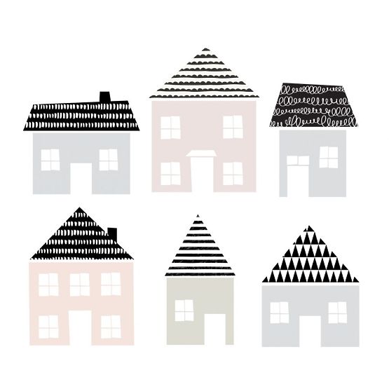 Dekoration  Wand DEKORNIK - skandinavisch stadt