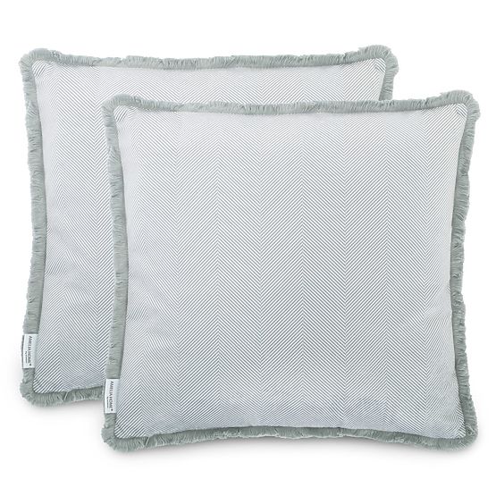 Dekorative Kissenhülle CLEAR grau mit Boho-Velvet-Druck 45x45 ameliahome