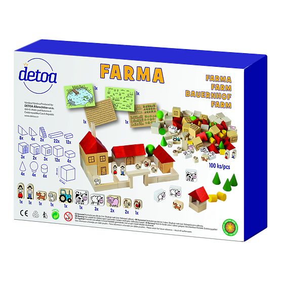 Detoa Holzbausatz Bauernhof 100 Teile