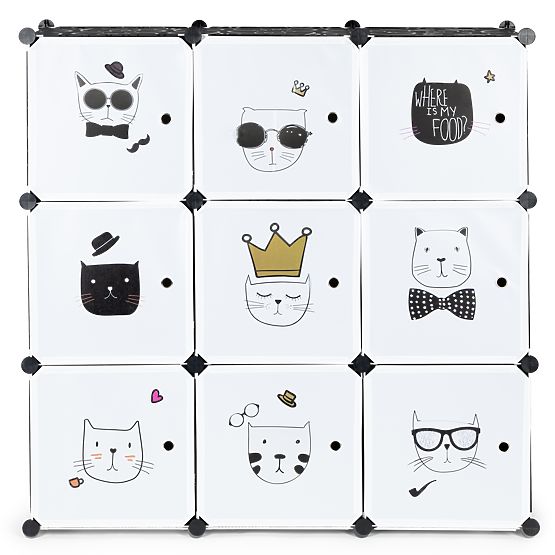 Modularer Kinderschrank mit Regalen 9 Fächer Kinder