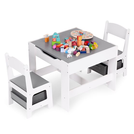 Kindermöbel-Set Tisch + 2 Stühle mit Tafel ECOTOYS