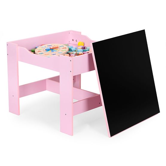 Kindermöbelset Tisch + 2 Stühle Tafel rosa ECOTOYS