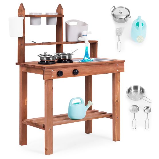 Kinder Outdoor Matschküche aus Tannenholz ECOTOYS