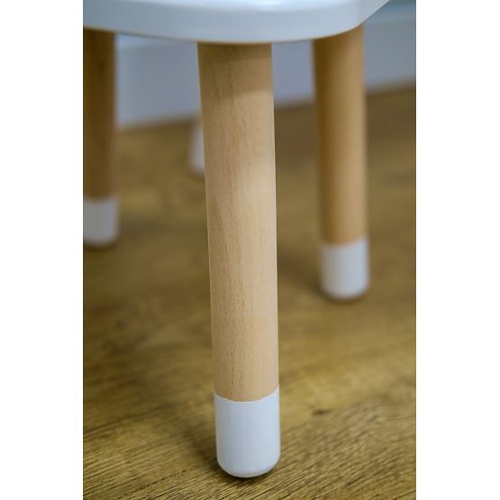 Kindertisch mit Stühlen - Öhrchen - weiß