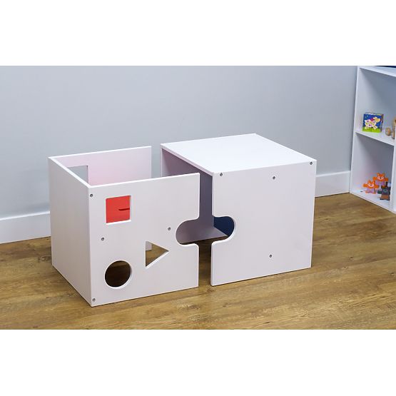 Kindertisch mit Stuhl Cube - weiß