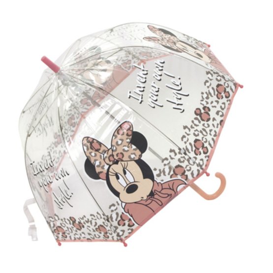 Kinder transparent Regenschirm Minnie Mouse - rosa