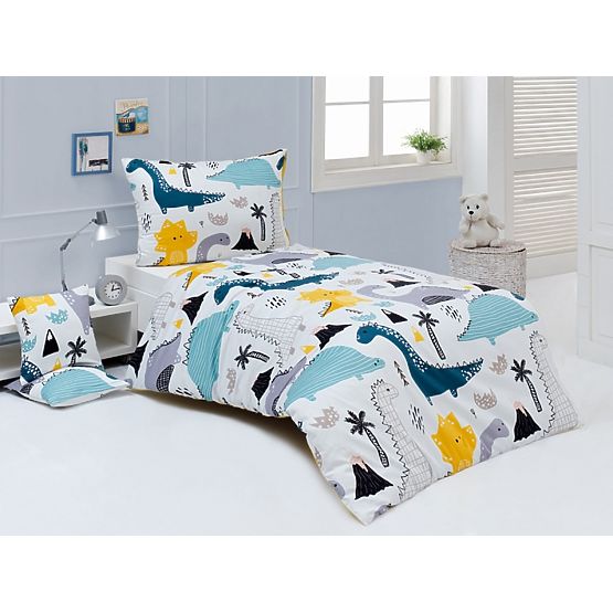 Kinderbettwäsche Dinosaurier – 140 x 200 cm + 70 x 90 cm
