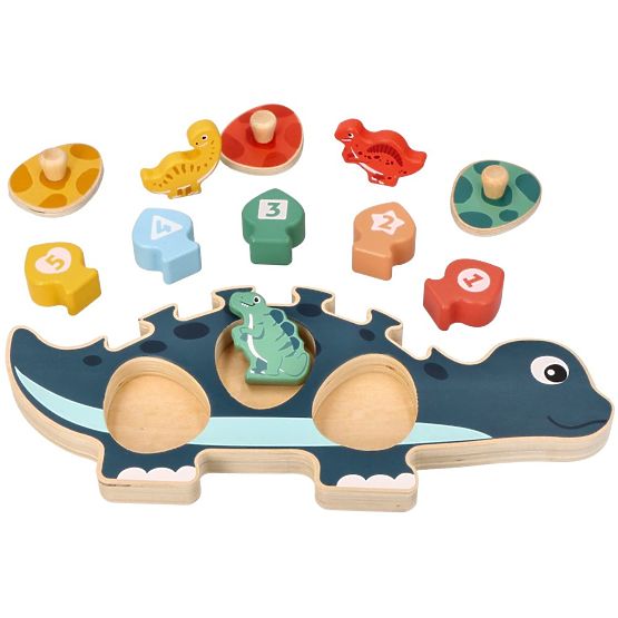 Dinosaurier-Mama-Puzzle mit Zahlen