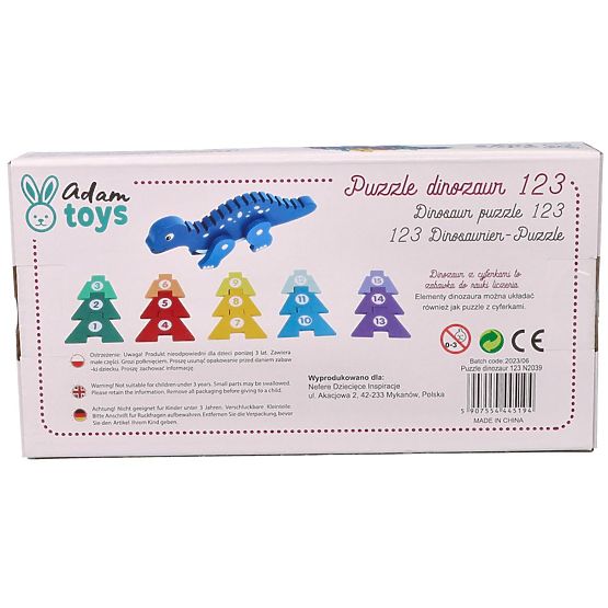 Dinosaurier mit Zahlenpuzzles