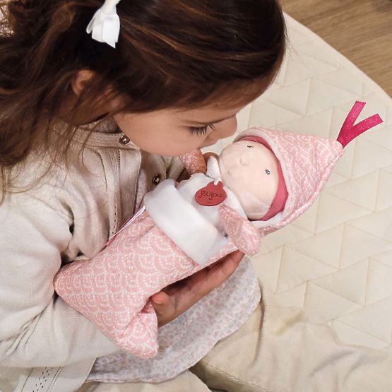 Doudou Jolijou Baby in Wickeldecke 20 cm