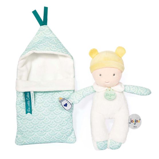 Doudou Jolijou Baby in Wickeldecke 20 cm