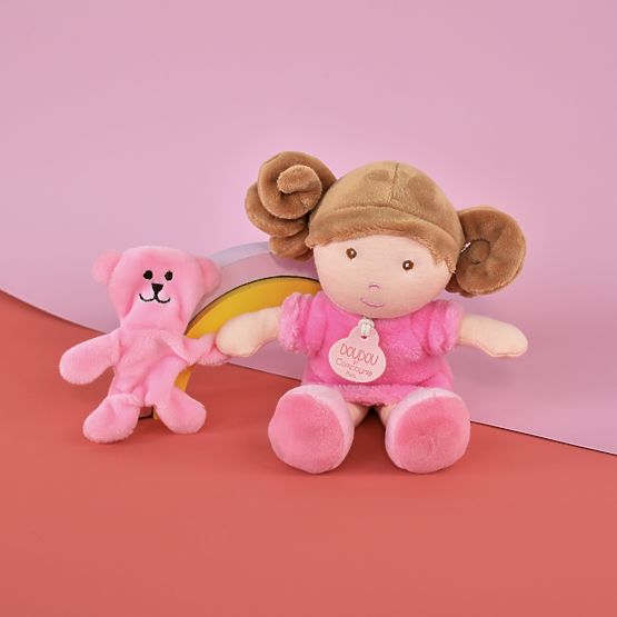 Doudou Jolijou Puppe Miss Rose 21 cm