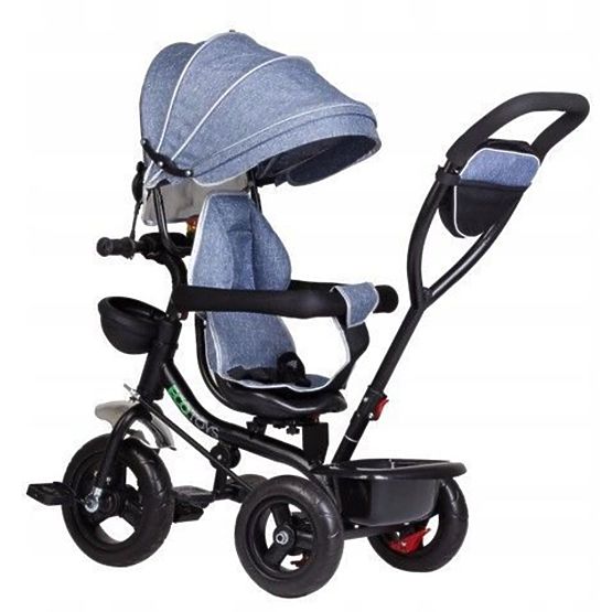 Dreirad Dusty mit anleitung Stange a drehen sitz - blaugrau