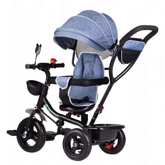 Dreirad Dusty mit anleitung Stange a drehen sitz - blaugrau