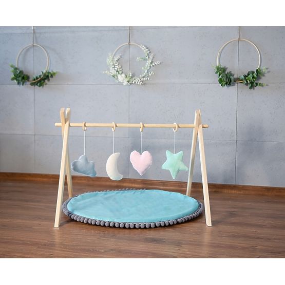 Holzbar Skandi + Game Pad - Ozeanblau