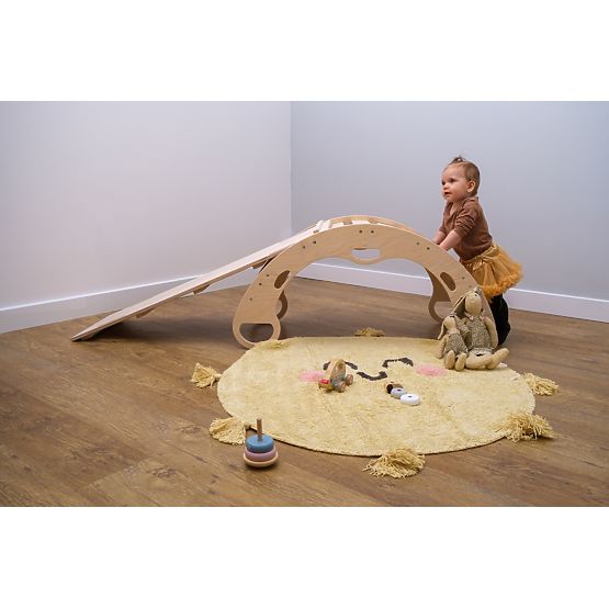 Montessori-Schaukel aus Holz - natur
