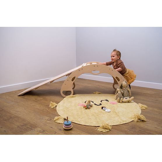 Montessori-Schaukel aus Holz - natur