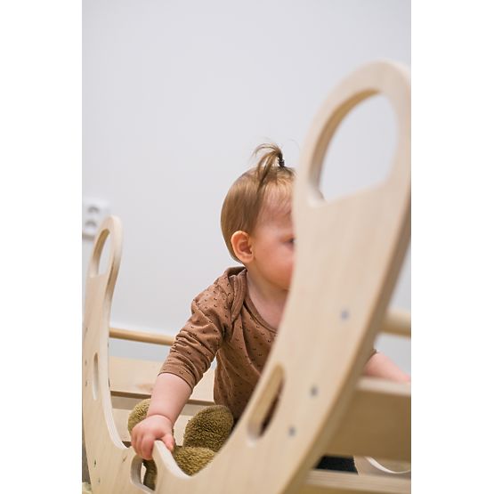 Montessori-Schaukel aus Holz - natur