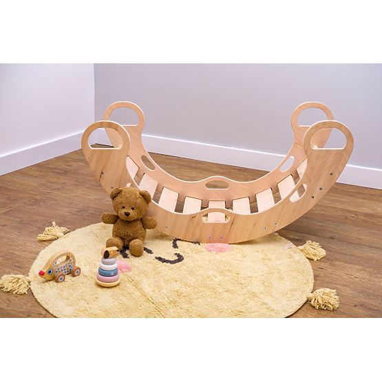 Montessori-Schaukel aus Holz - natur