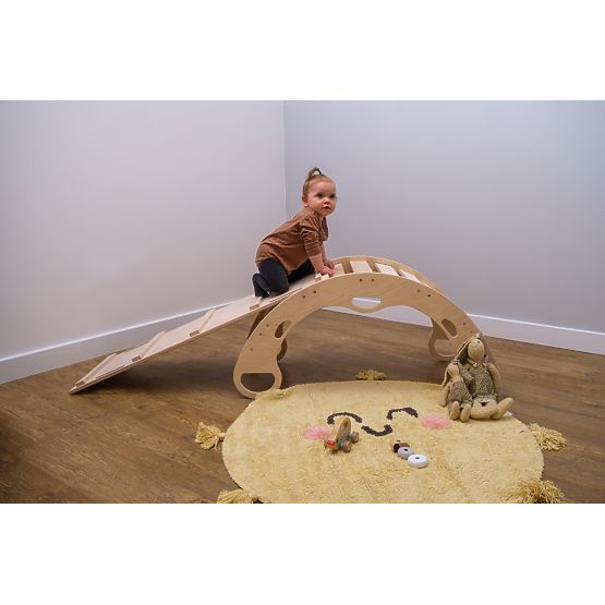 Montessori-Schaukel aus Holz - natur