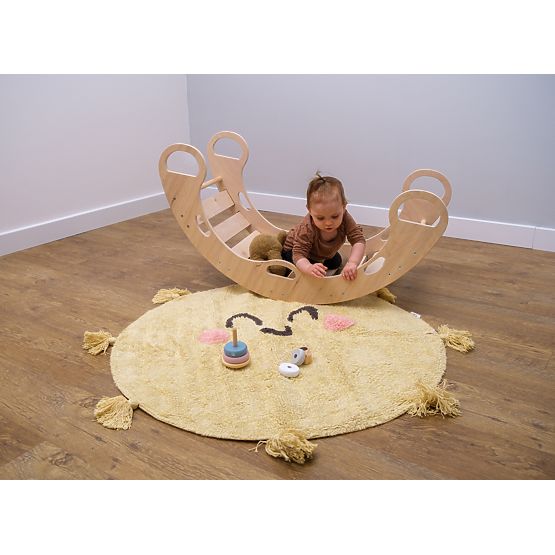 Montessori-Schaukel aus Holz - natur